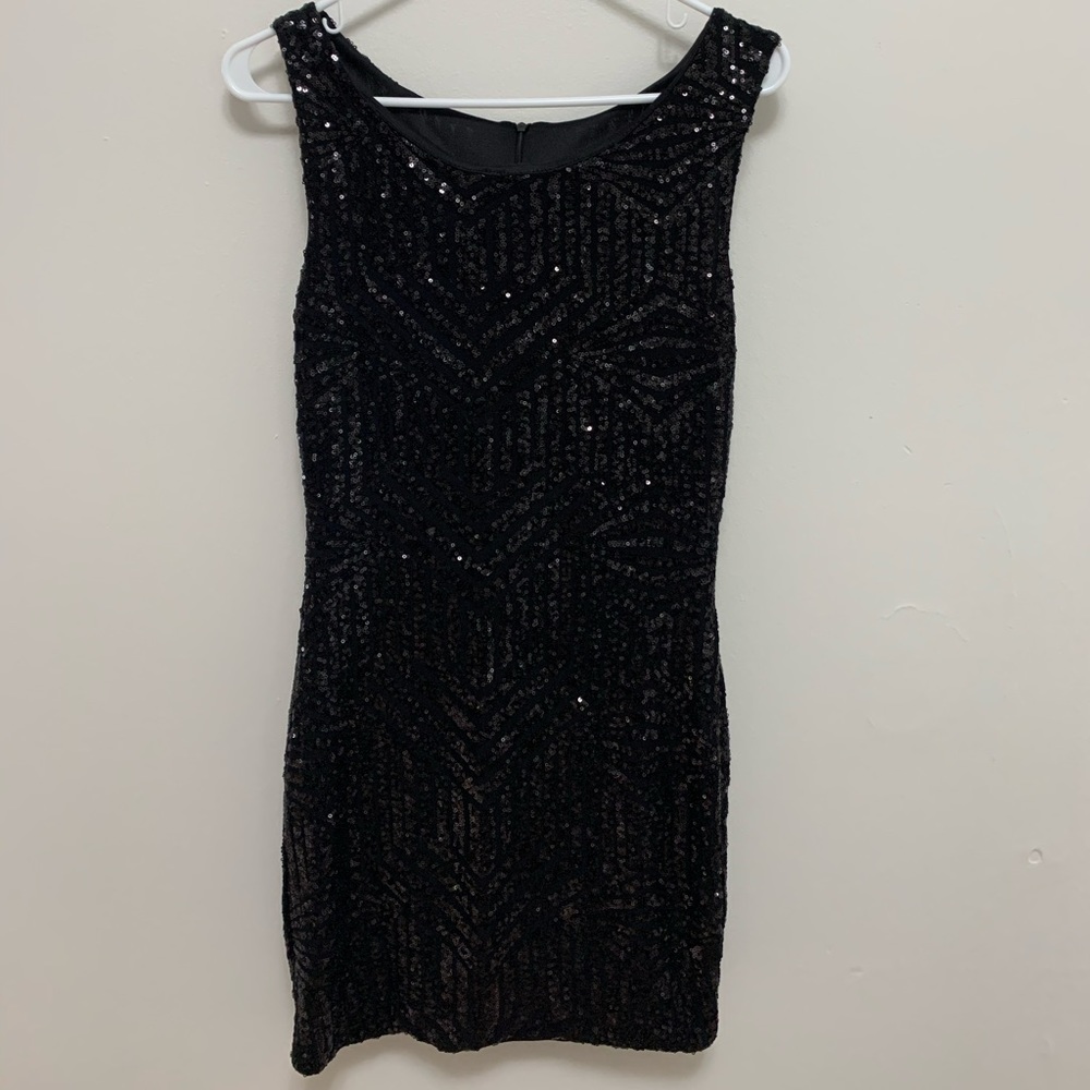 Sparkly Black Mini Dress